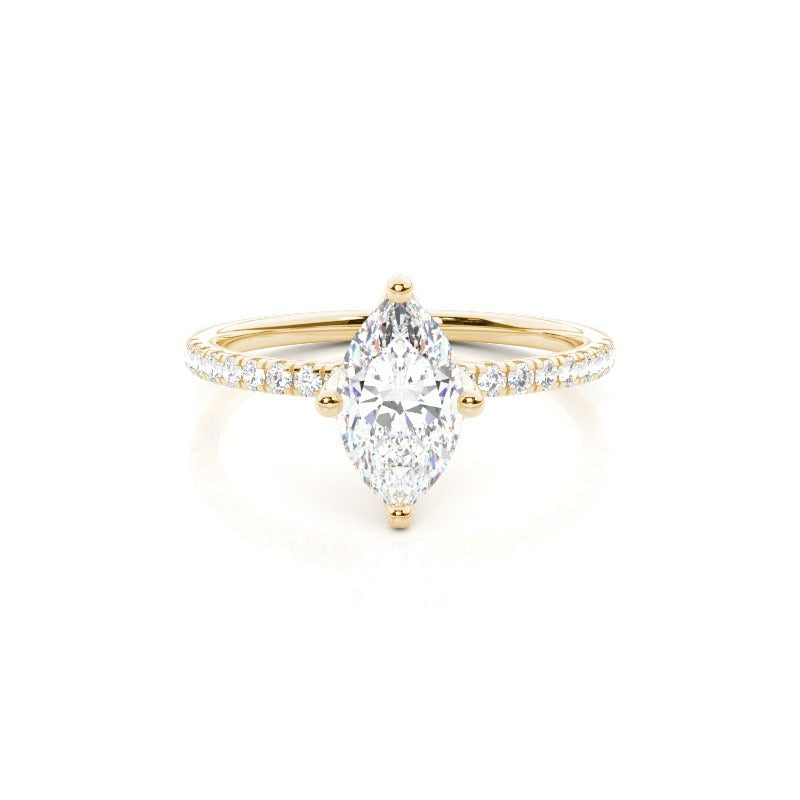 2.50ct lab grown diamond ring | marie - classic pavé engagement ring with hidden halo ag & co jewellery
