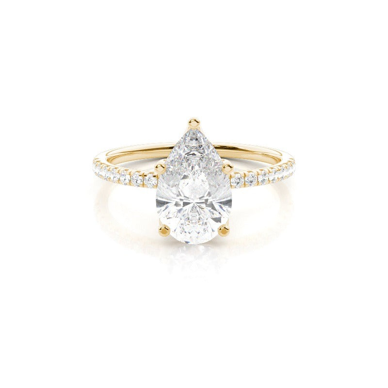 2.50ct lab grown diamond ring | marie - classic pavé engagement ring with hidden halo ag & co jewellery