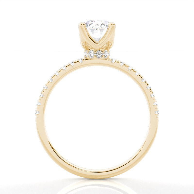 2.50ct lab grown diamond ring | marie - classic pavé engagement ring with hidden halo ag & co jewellery