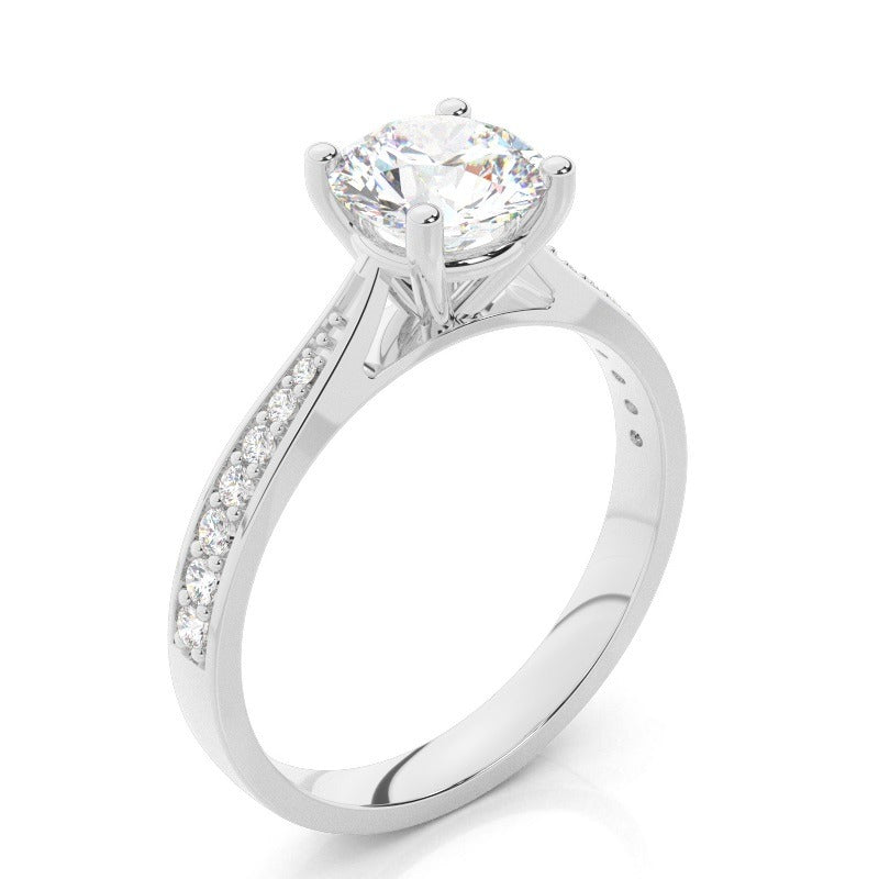 chiara - channel-set side stone diamond engagement ring ag & co jewellery