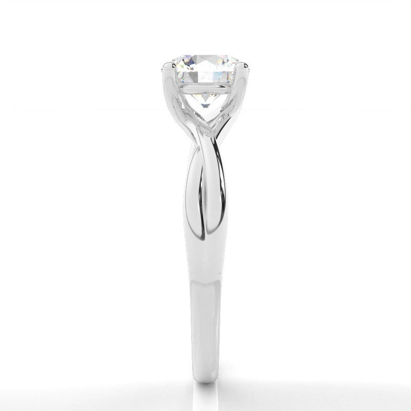 serena - 4 claw twist band solitaire diamond engagement ring ag & co jewellery