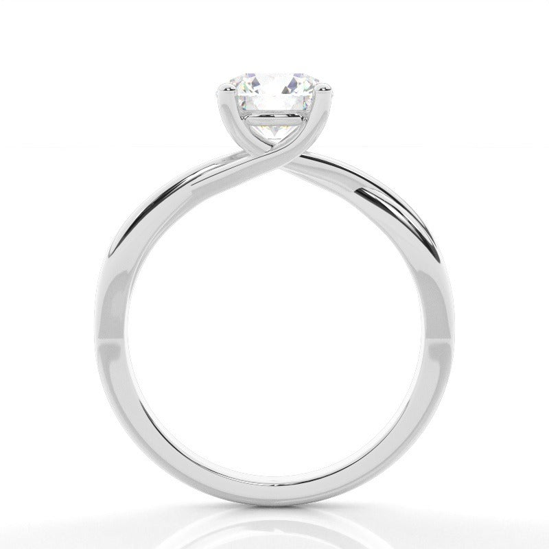 serena - 4 claw twist band solitaire diamond engagement ring ag & co jewellery