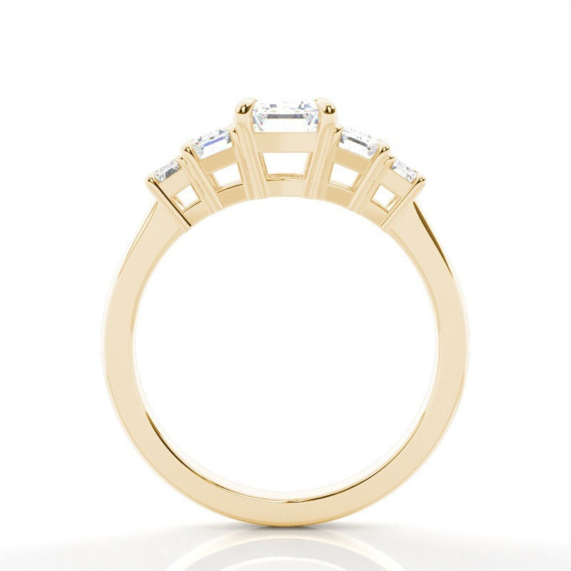 ella - five stone emerald diamond engagement ring ag & co jewellery