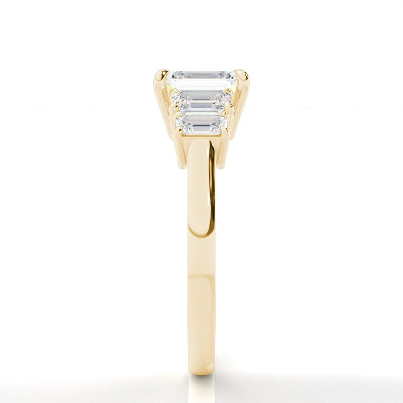 ella - five stone emerald diamond engagement ring ag & co jewellery
