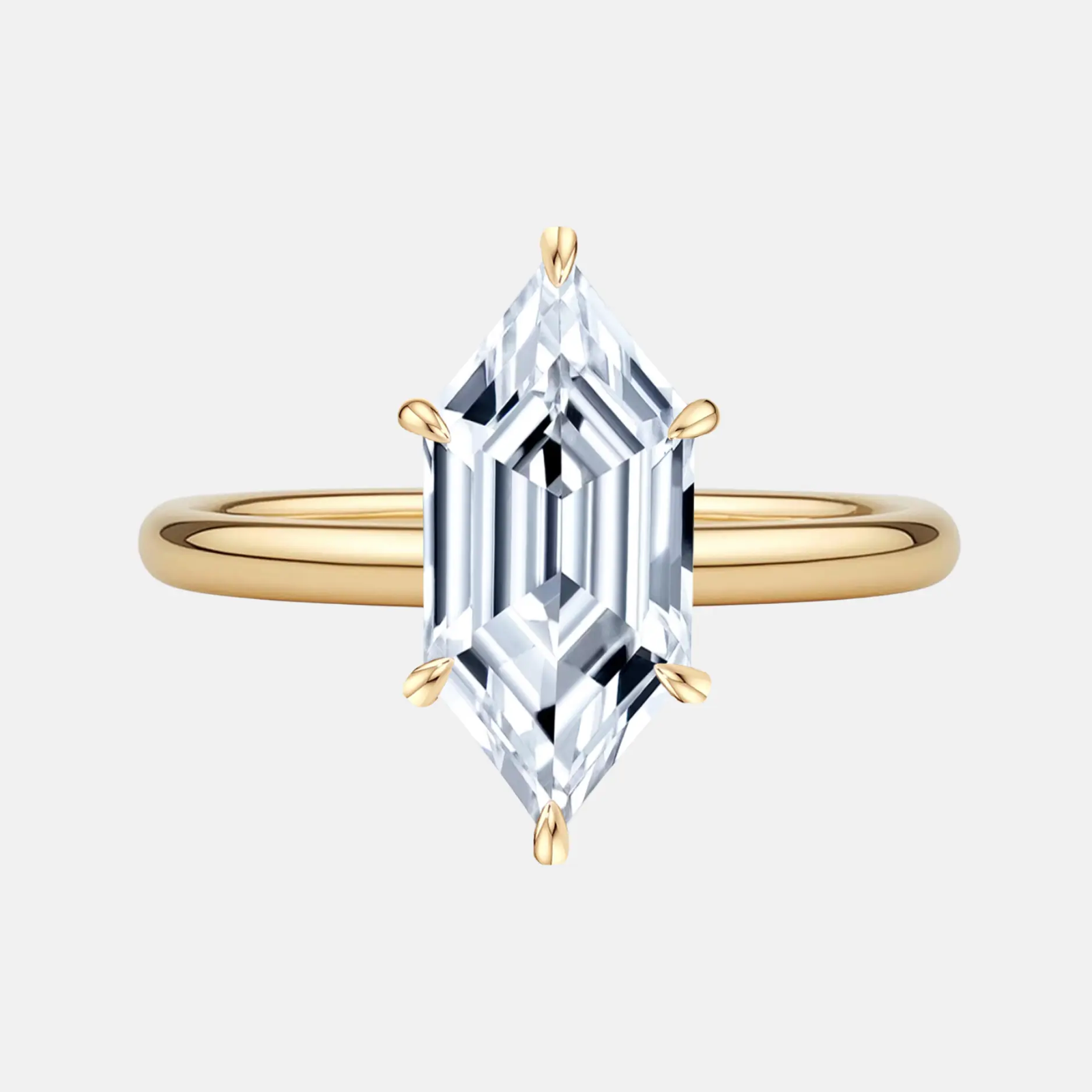 AVONLEI Hexagon Step-Cut Solitaire