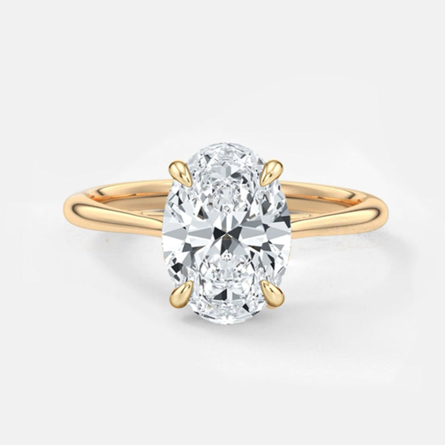 elara - oval cathedral solitaire engagement ring ag & co jewellery