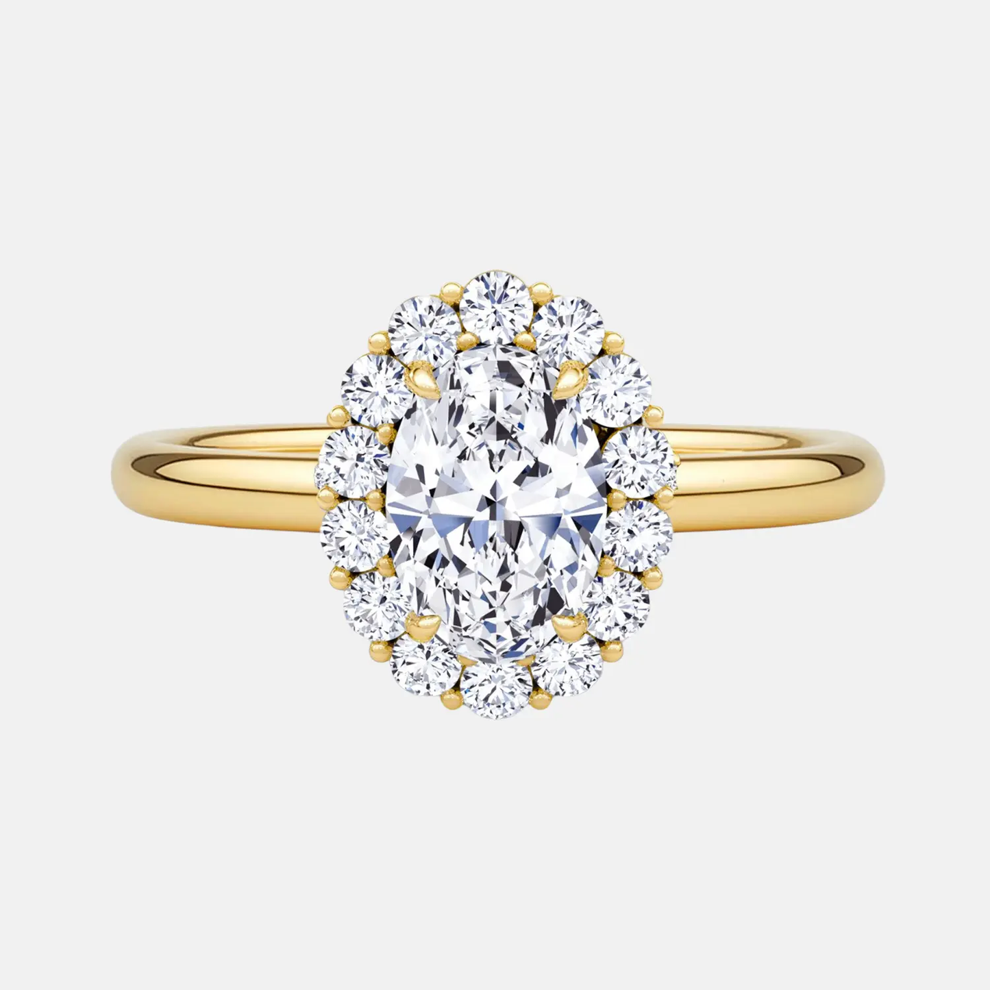 élodie oval cluster halo engagement ring ag & co jewellery