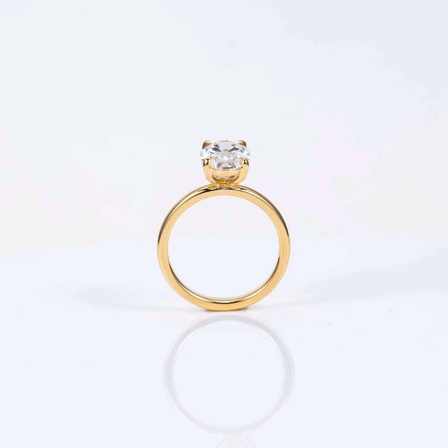 2.50ct oval solitaire lab grown diamond engagement ring 14k solid gold ag & co jewellery