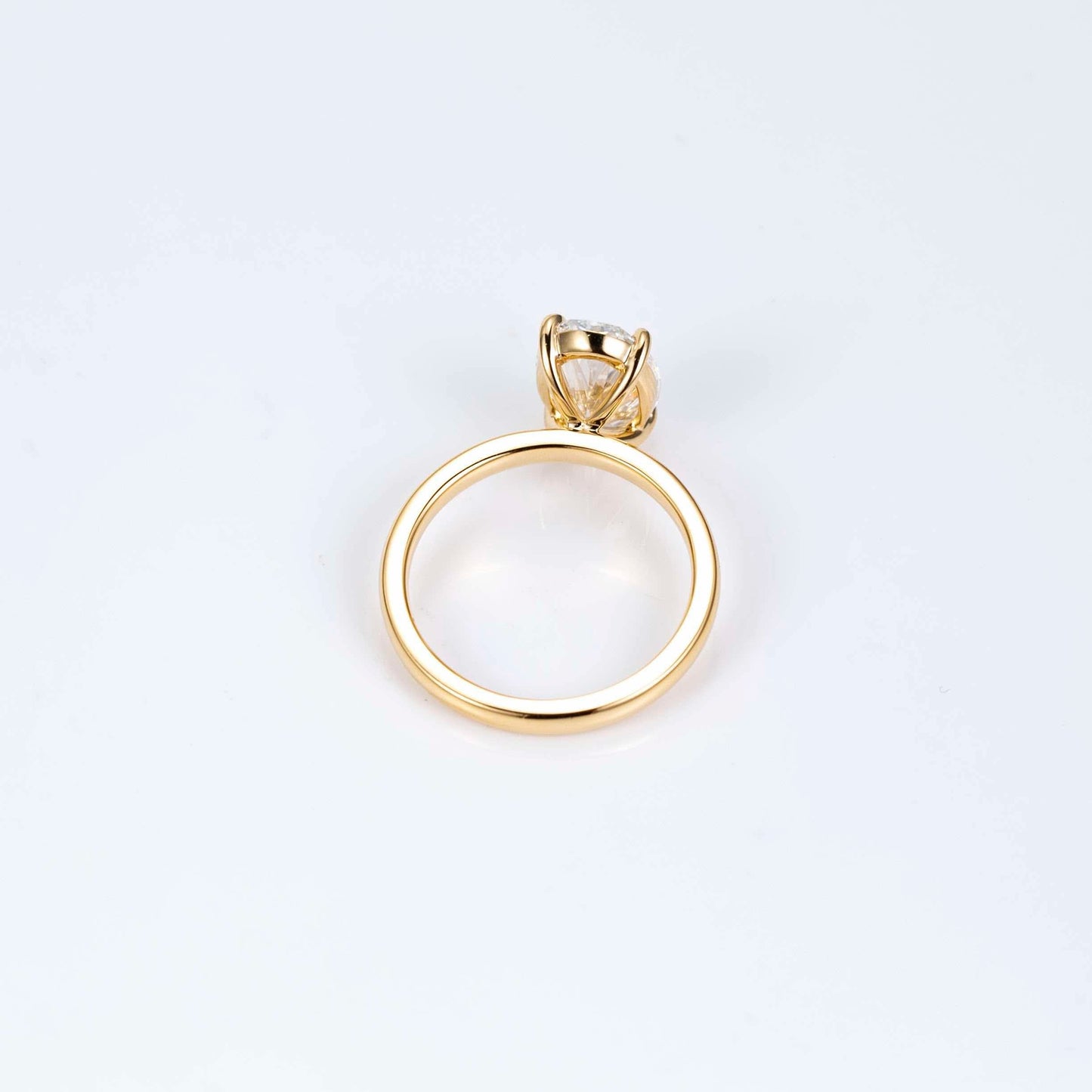 2.50ct oval solitaire lab grown diamond engagement ring 14k solid gold ag & co jewellery