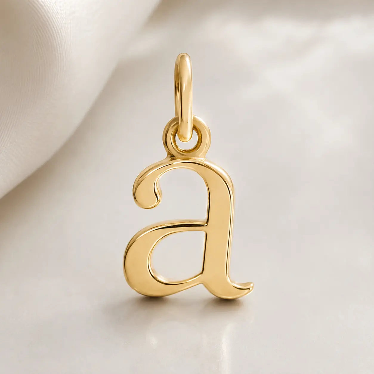 lowercase initial letter pendant 14k gold ag & co jewellery