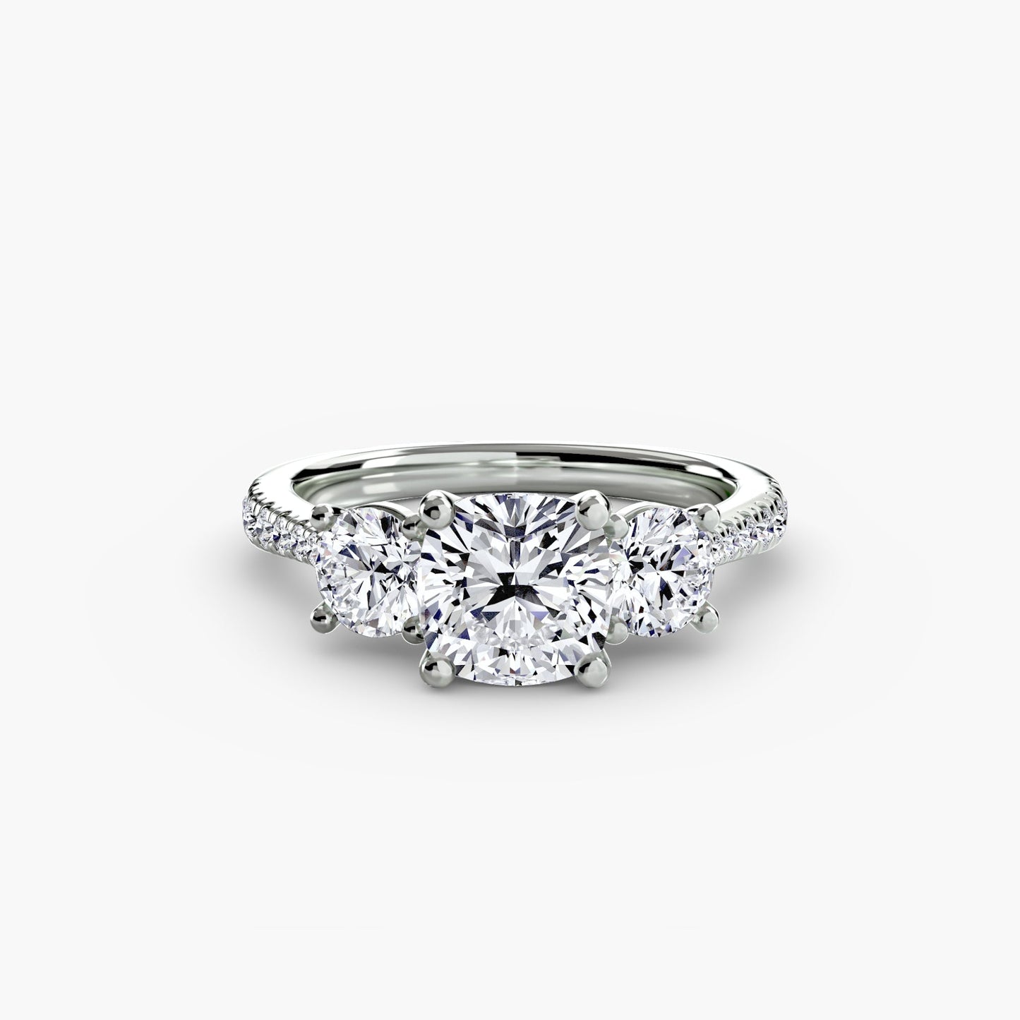 three-stone with pavé band ag & co jewellery