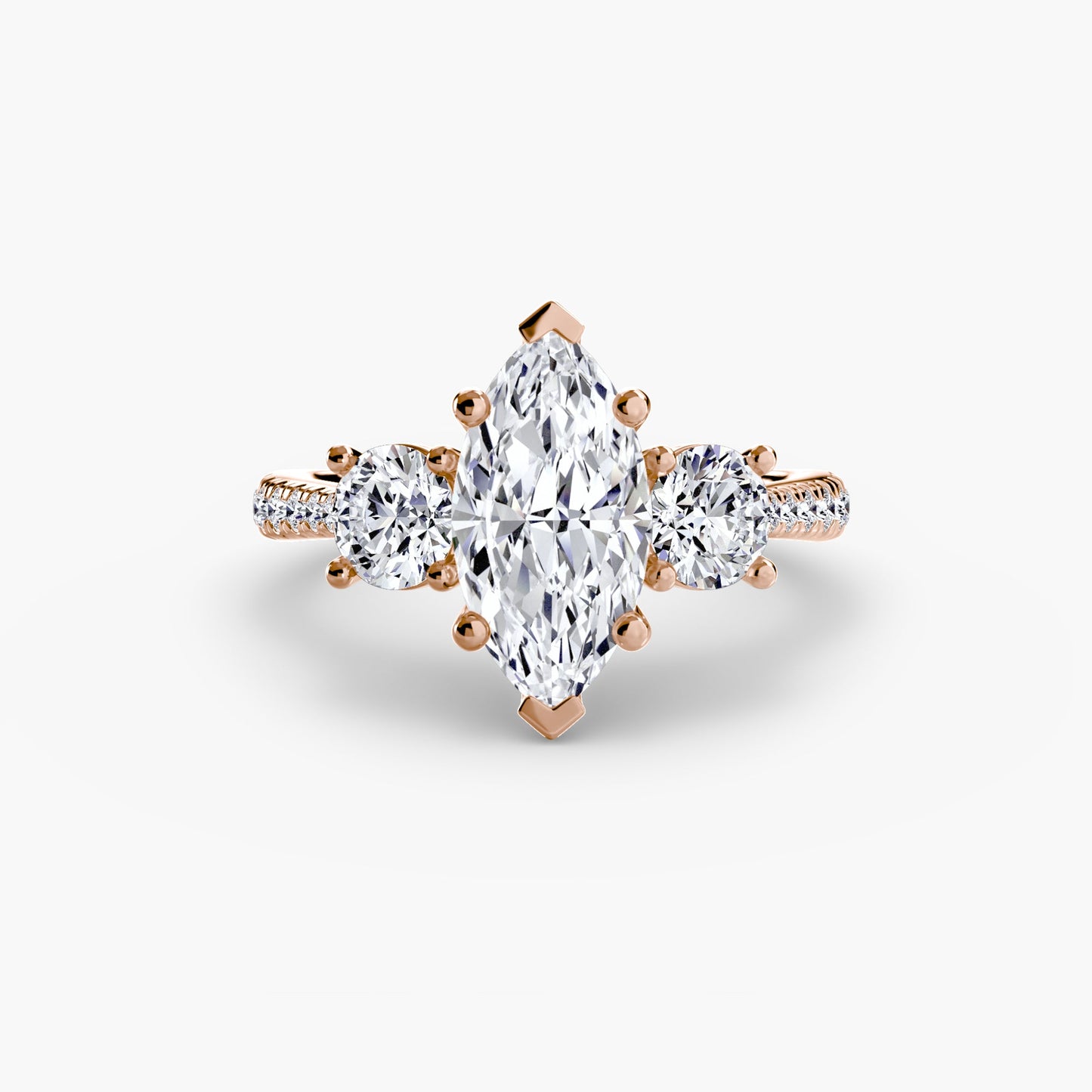 three-stone with pavé band ag & co jewellery