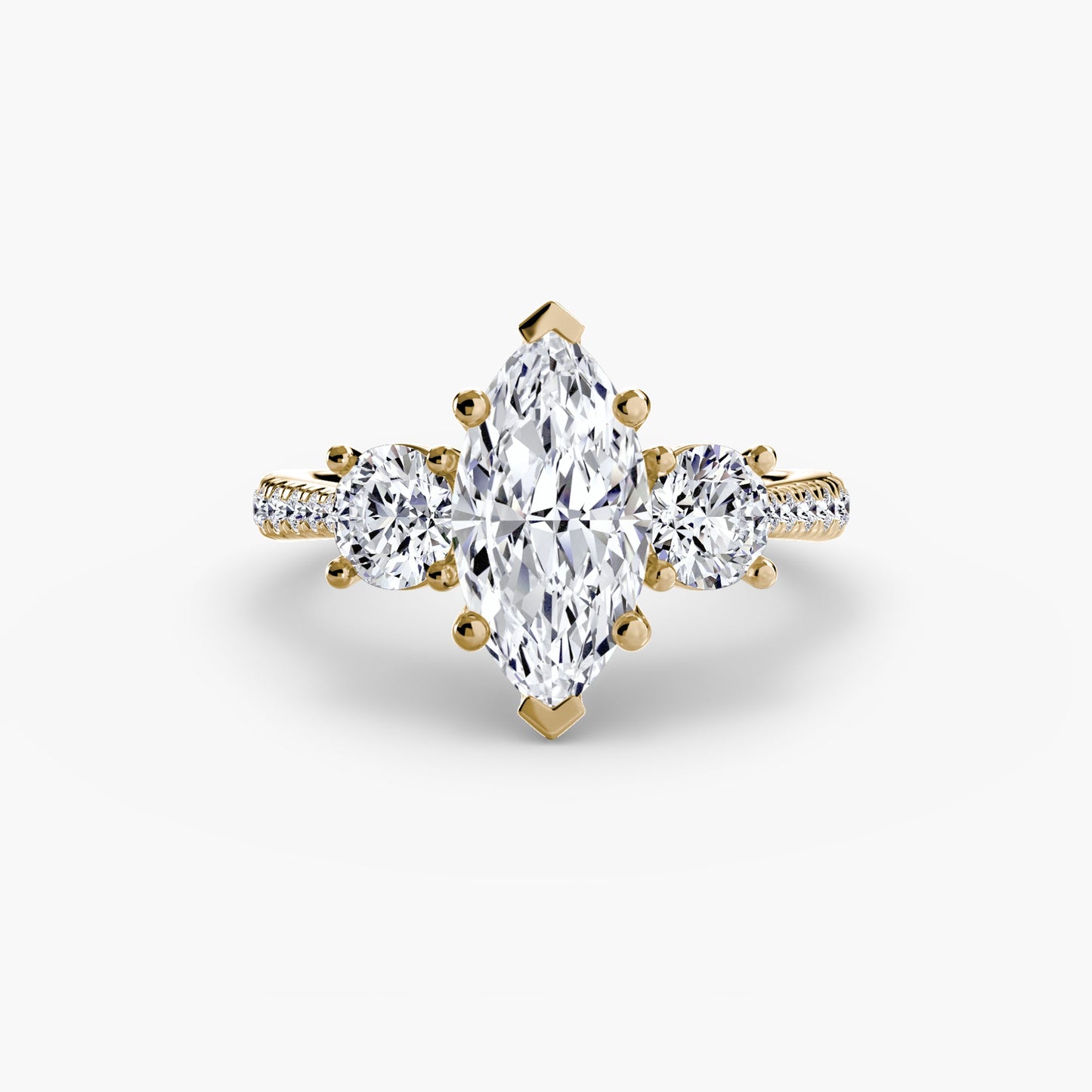 three-stone with pavé band ag & co jewellery