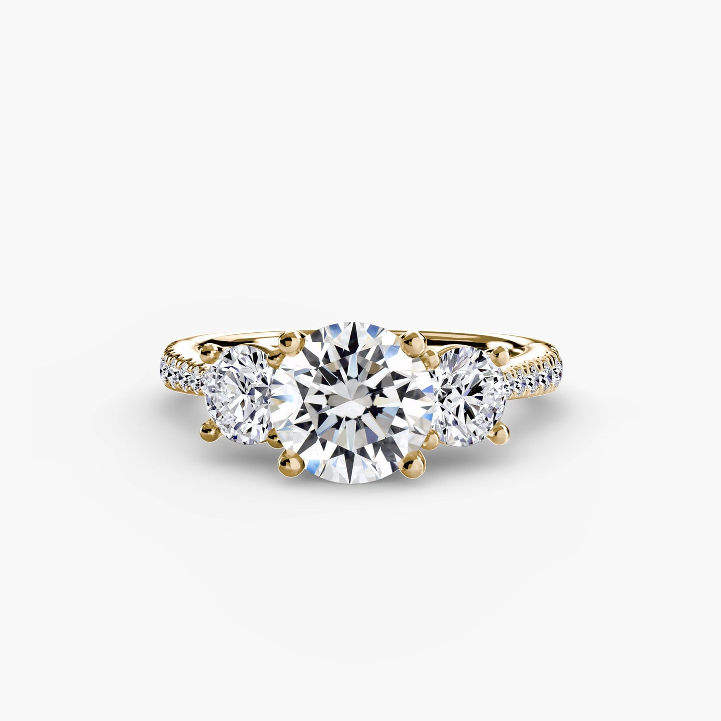 three-stone with pavé band ag & co jewellery