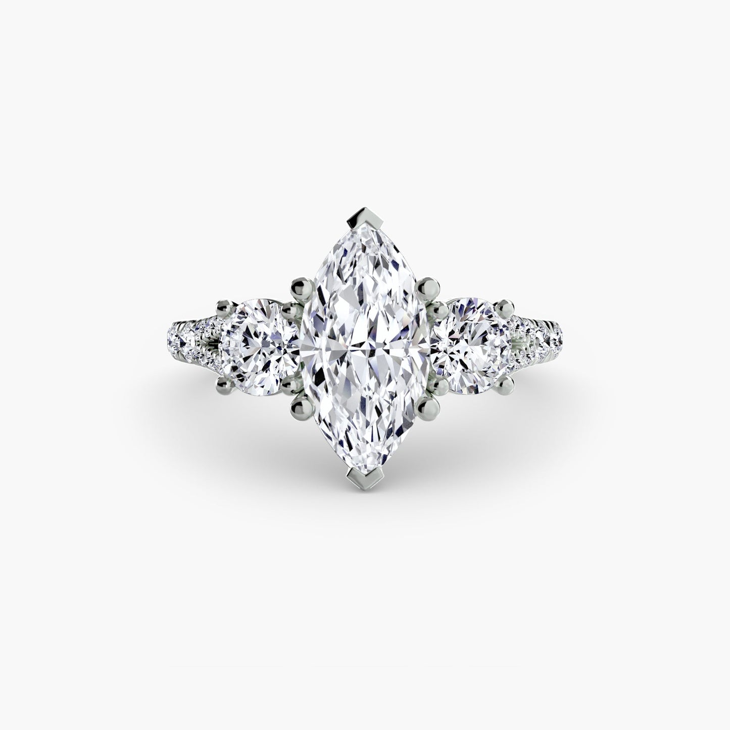 three-stone with pavé band 3 ag & co jewellery