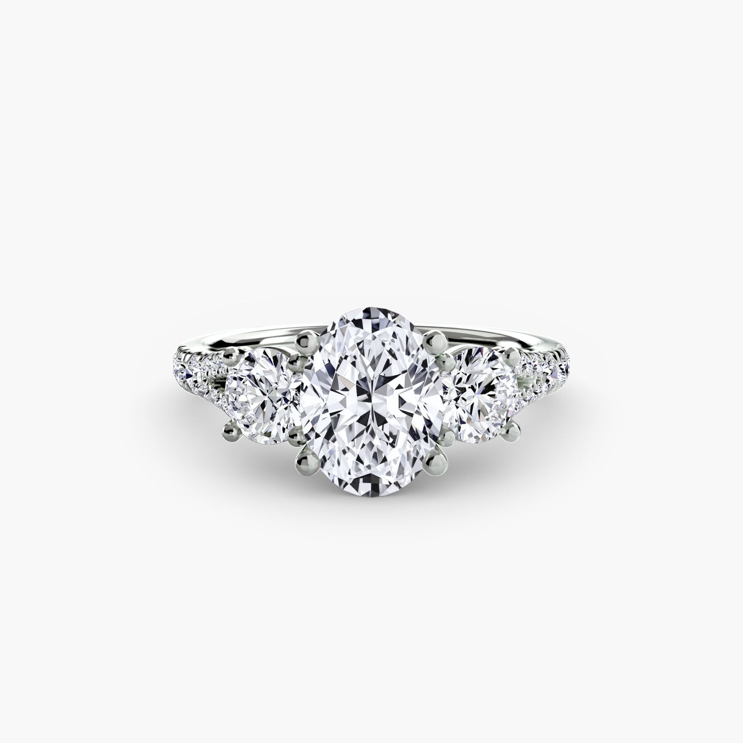 three-stone with pavé band 3 ag & co jewellery