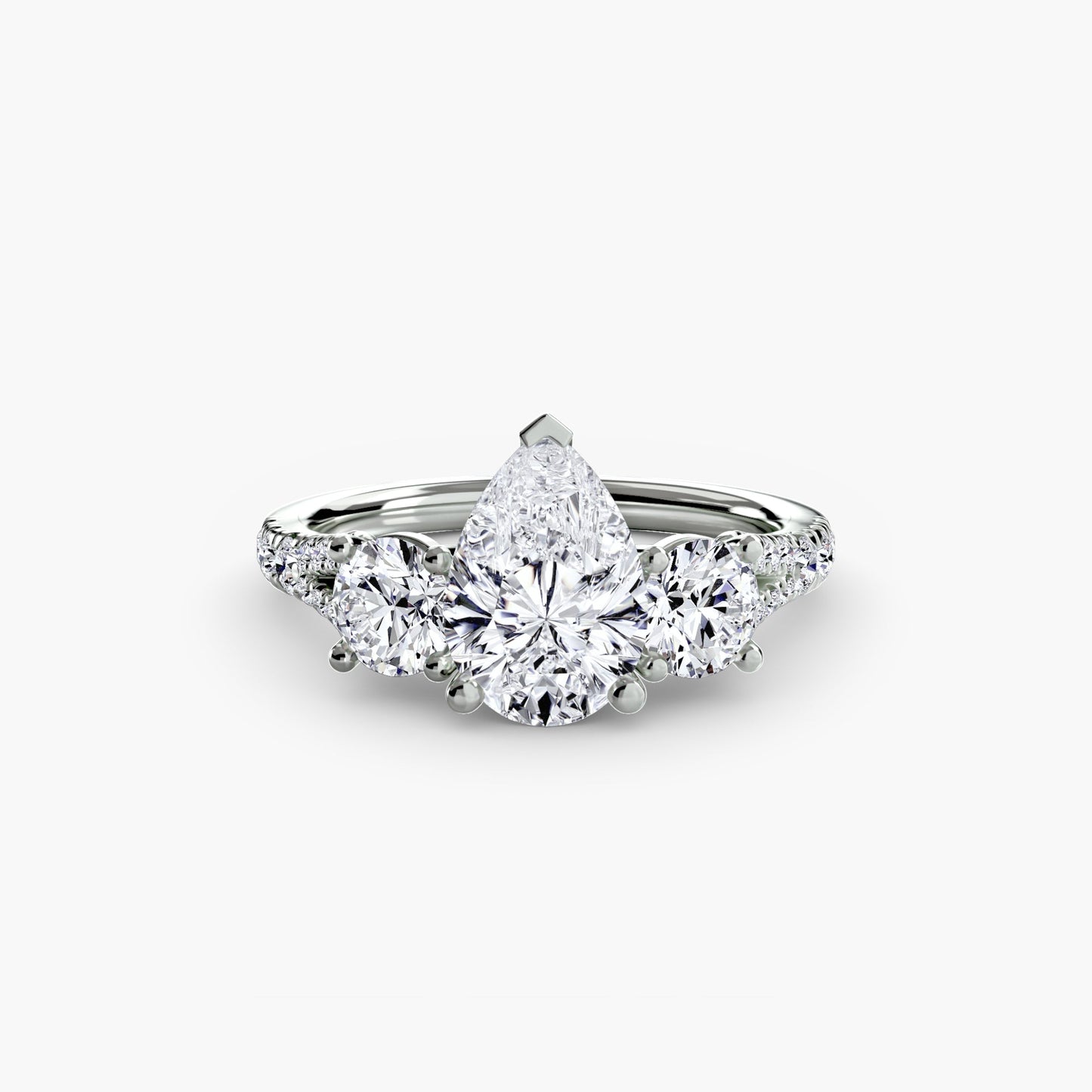 three-stone with pavé band 3 ag & co jewellery
