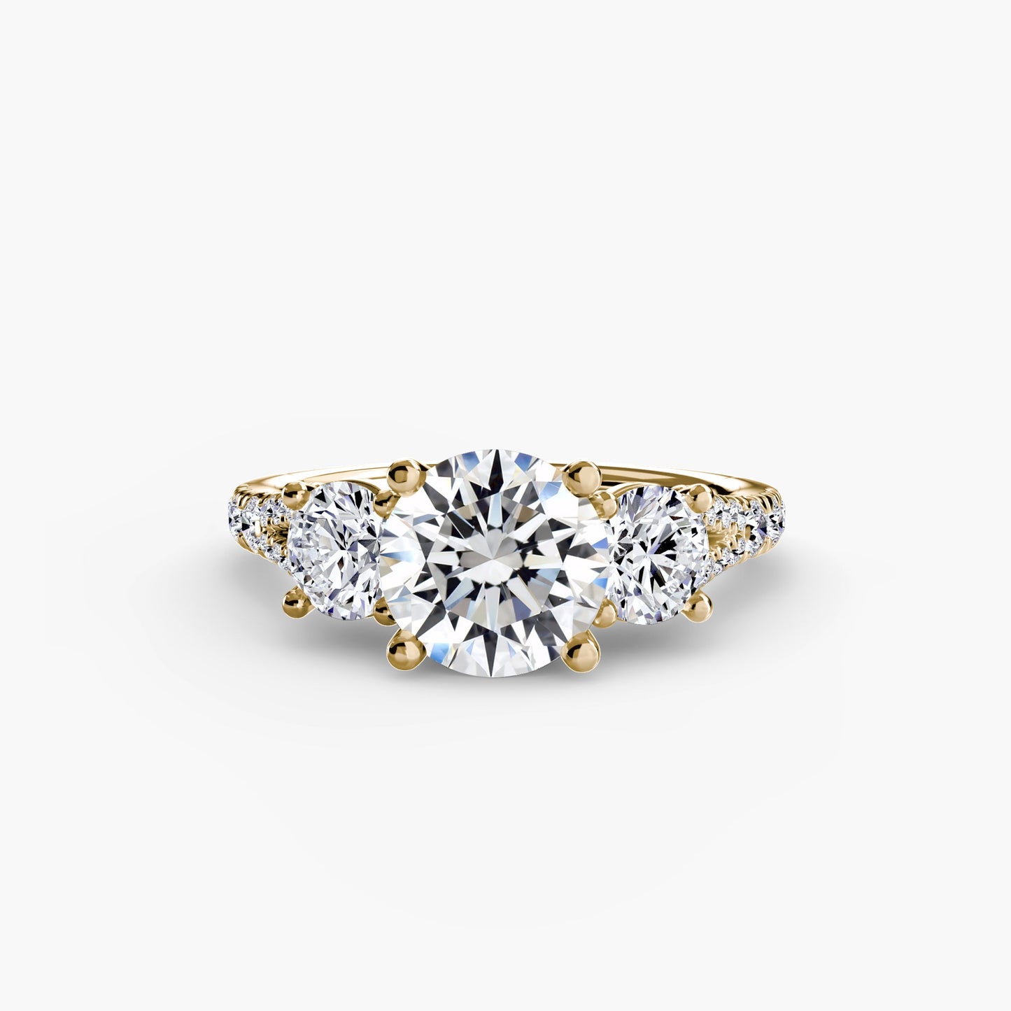 three-stone with pavé band 3 ag & co jewellery