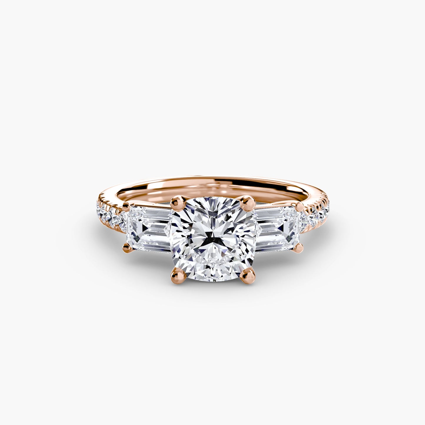 three-stone ring with pavé band 4 ag & co jewellery