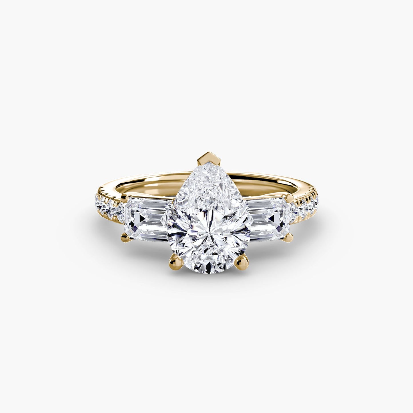 three-stone ring with pavé band 4 ag & co jewellery