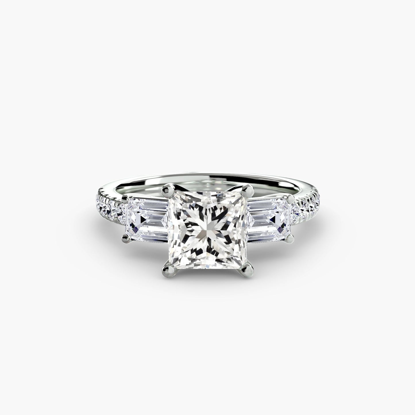 three-stone ring with pavé band 4 ag & co jewellery