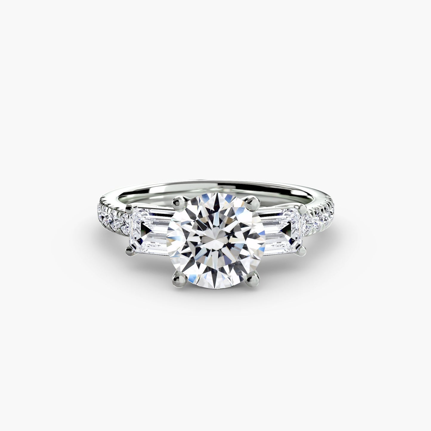 three-stone ring with pavé band 4 ag & co jewellery