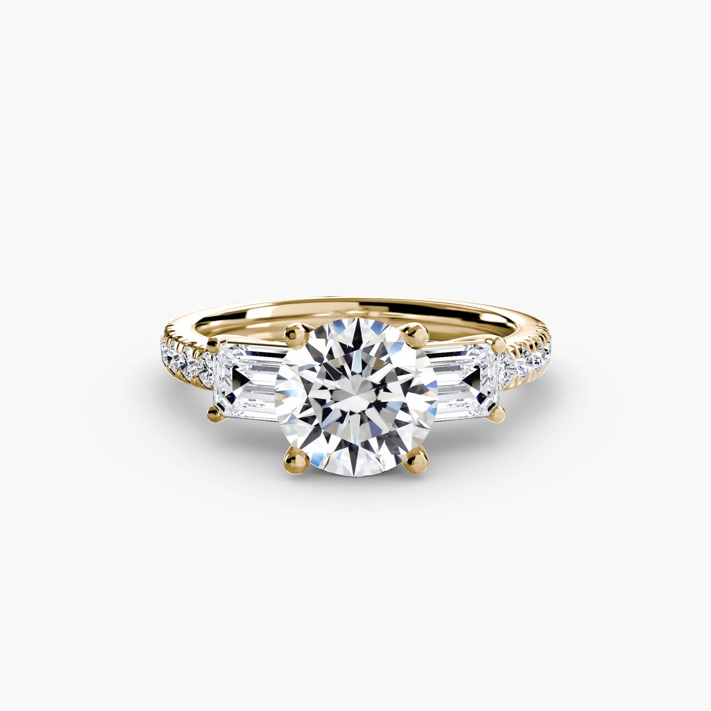three-stone ring with pavé band 4 ag & co jewellery