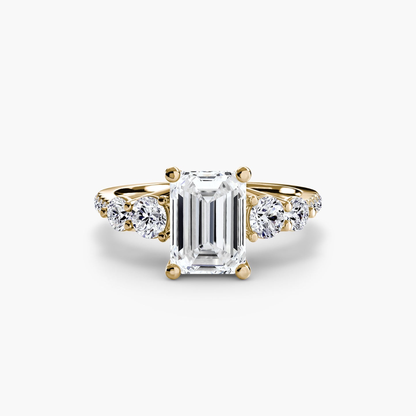 five stone ring with pavé band ag & co jewellery