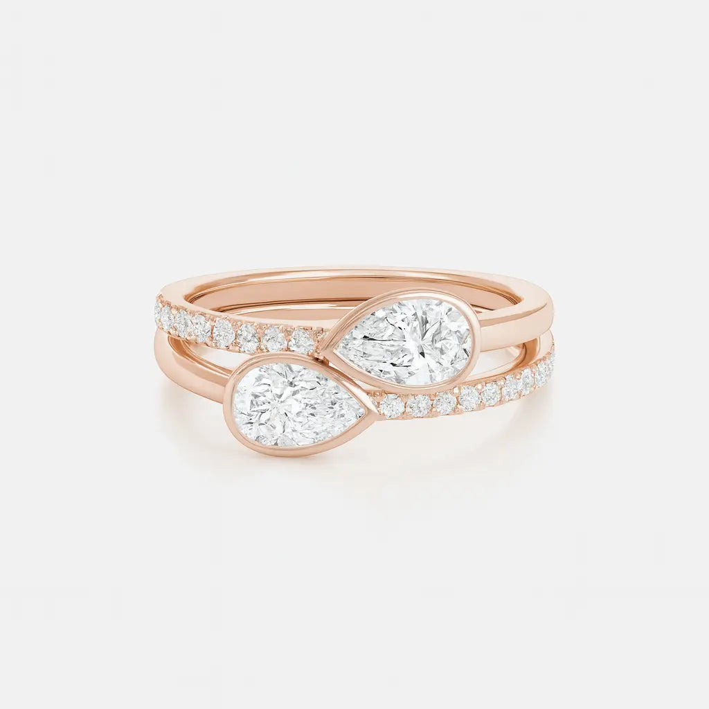 solstice– double pear toi et moi ag & co jewellery