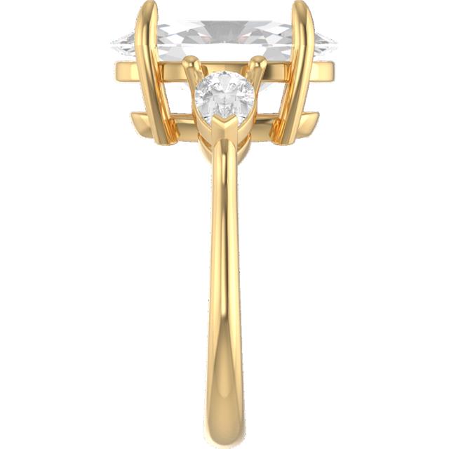 loretta - oval trilogy diamond ring with pear side stones ag & co jewellery