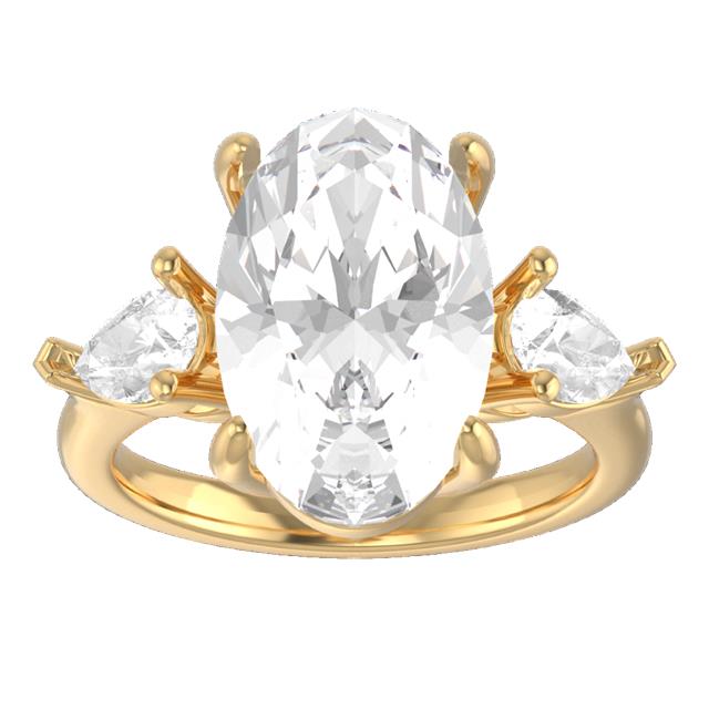 angelina - oval and pear trilogy diamond engagement ring ag & co jewellery