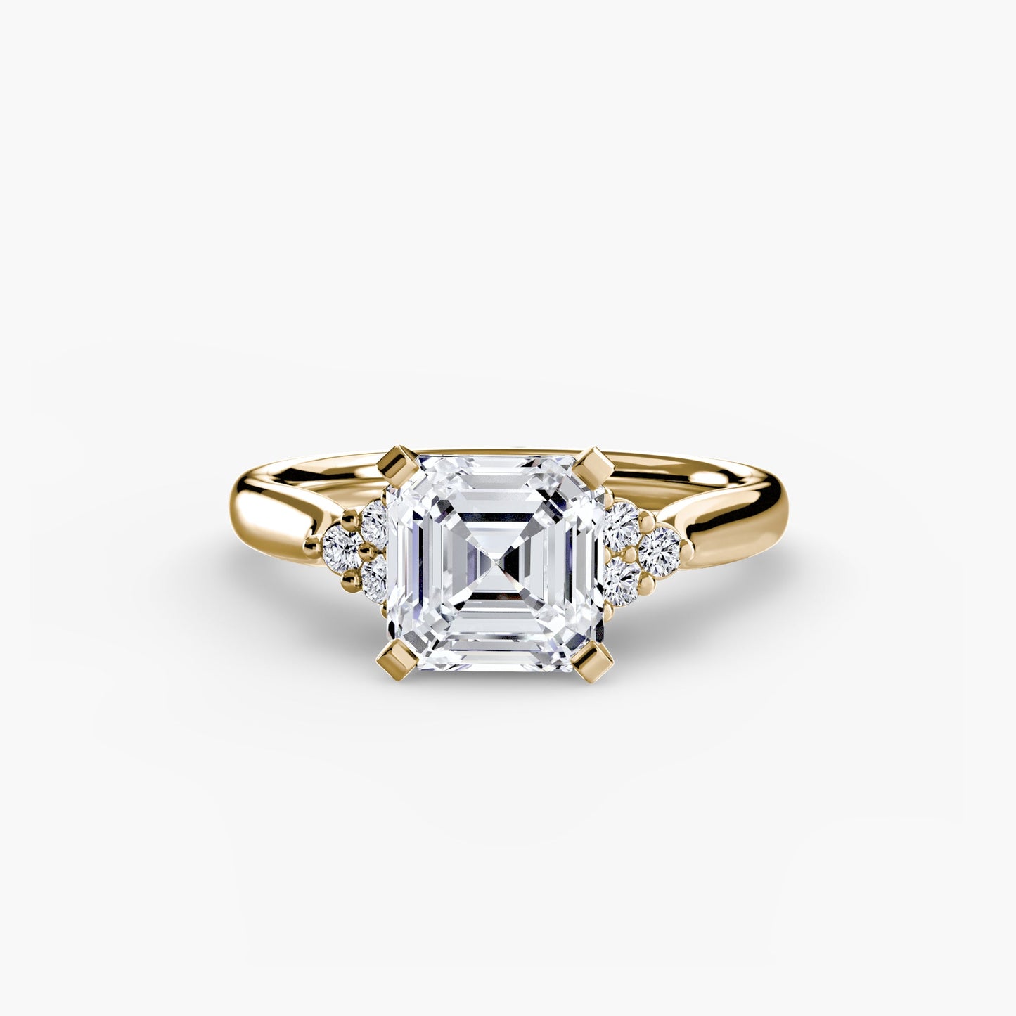 solitaire with cluster shoulders 2 ag & co jewellery