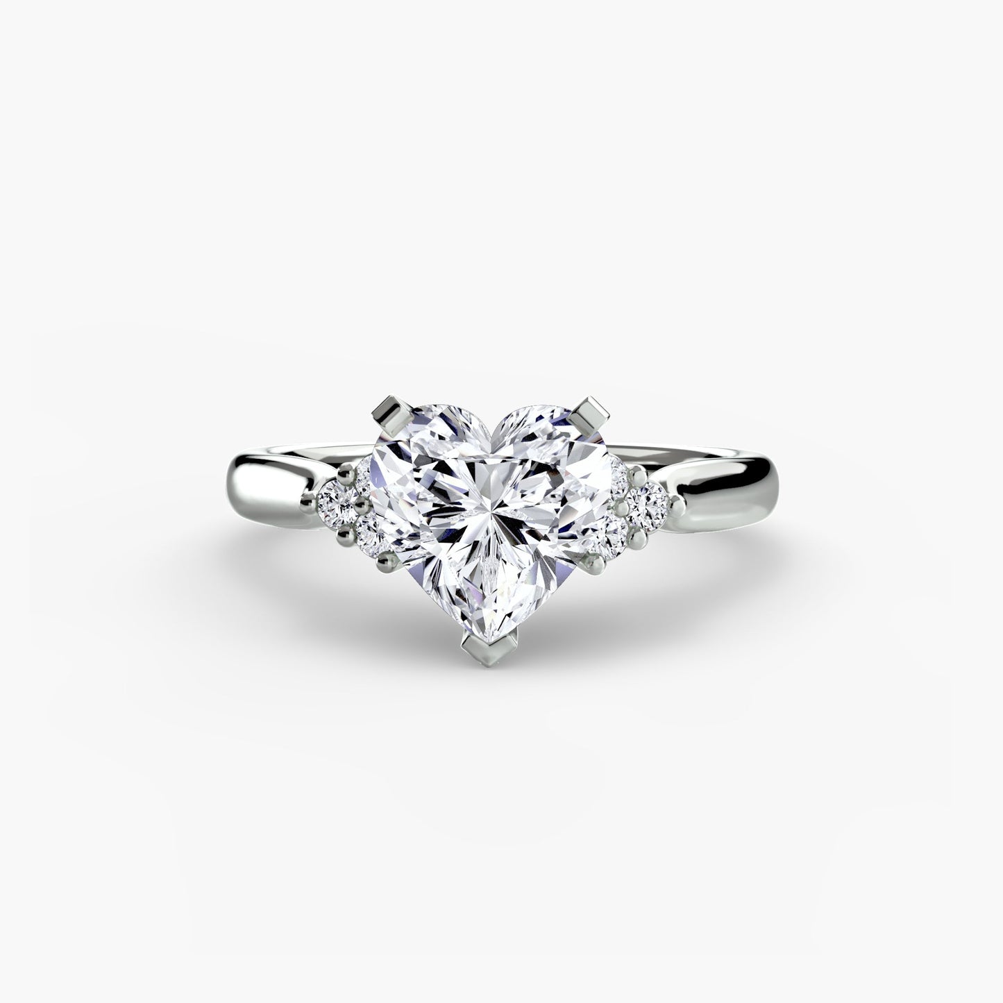 solitaire with cluster shoulders 2 ag & co jewellery
