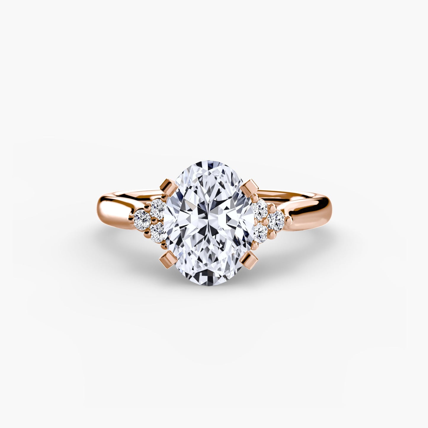 solitaire with cluster shoulders 2 ag & co jewellery