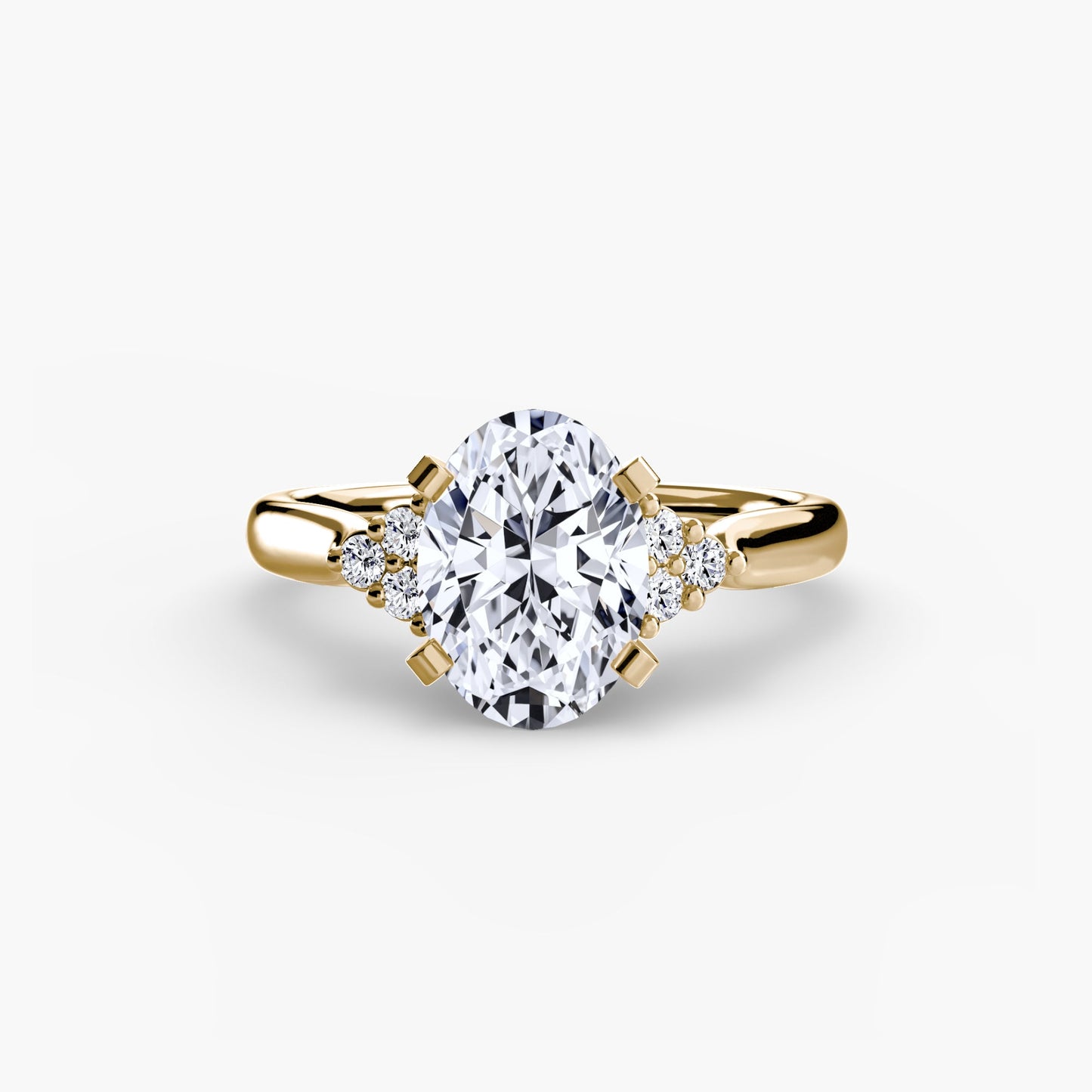 solitaire with cluster shoulders 2 ag & co jewellery