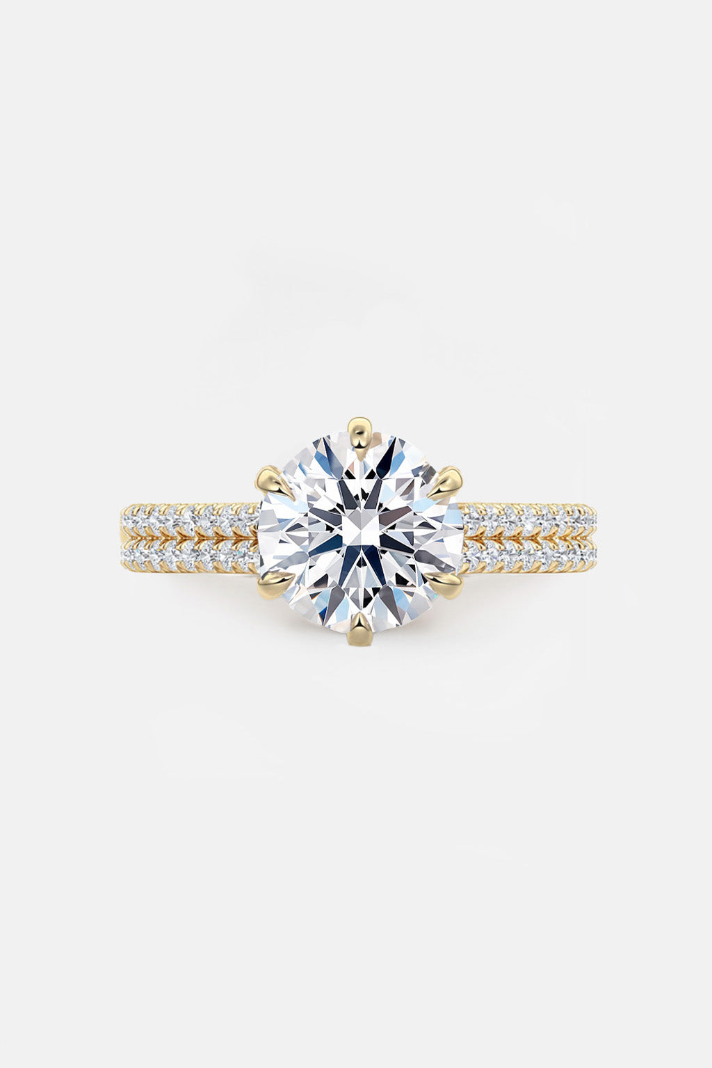 teresa -6-prong solitaire with double pave band ag & co jewellery