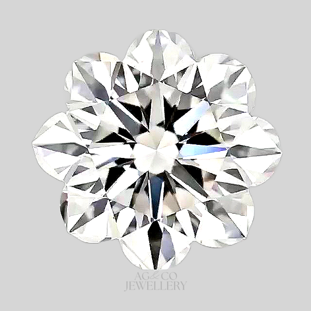 flower cut lab grown diamond lab grown diamond (2.02ct colour f, clarity vs1, igi certified) ag & co jewellery