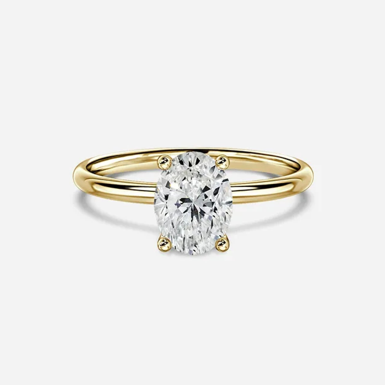 2.50ct oval solitaire lab grown diamond engagement ring 14k solid gold ag & co jewellery