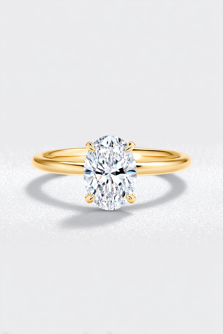 oval cut moissanite solitaire ring ag & co jewellery
