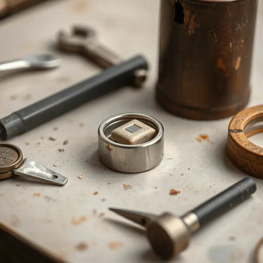Jeweler fitting a cushioned pad into a ring setting for a secure comfortable fit