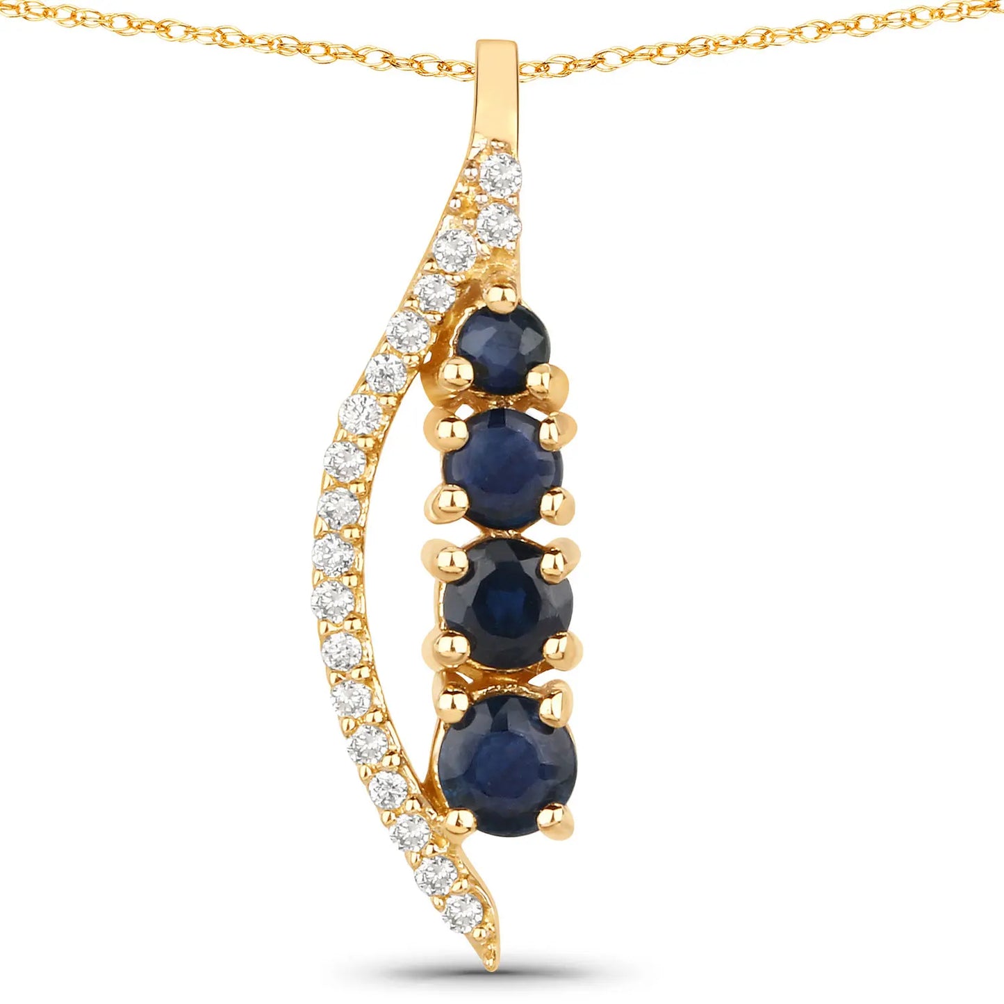 .40ct natural blue sapphire and diamond pendant ag & co jewellery