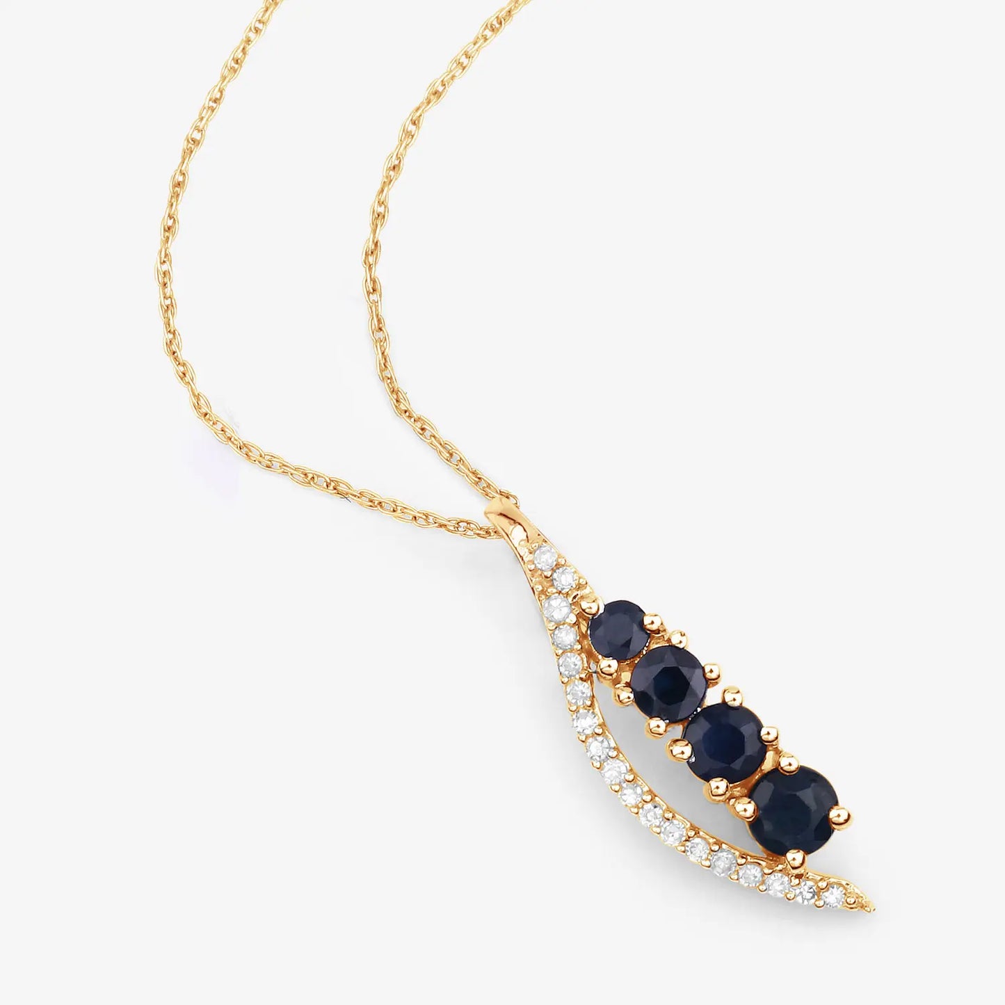.40ct natural blue sapphire and diamond pendant ag & co jewellery