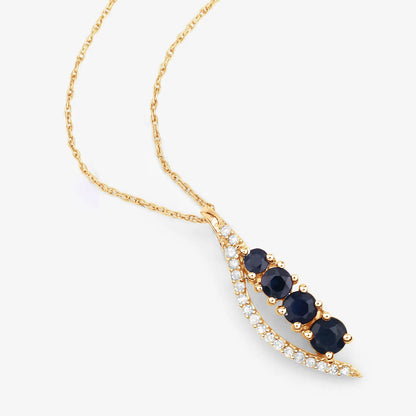 .40ct Natural Blue Sapphire and Diamond Pendant AG & CO Jewellery