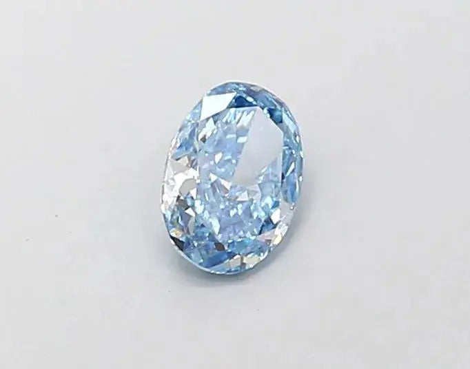 0.30ct Oval Lab Grown Diamond (Colour Fancy Vivid Blue, Clarity VS1, IGI Certified)