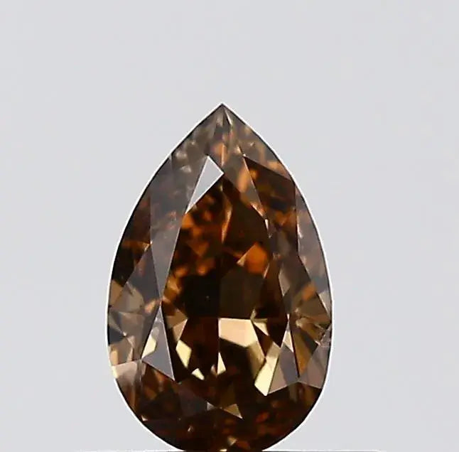 0.31ct pear natural diamond (colour brown, clarity si1, cut vg, igi certified)