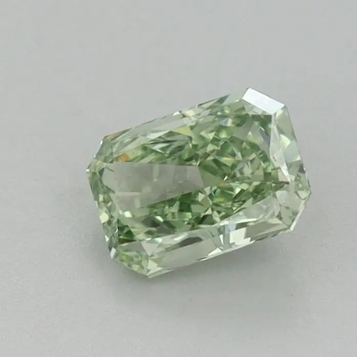 0.64 carat radiant cut fancy green ag & co jewellery