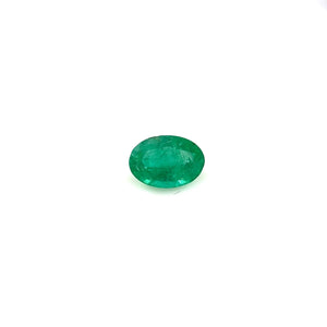 0.68 Carat Oval Cut Green Emerald