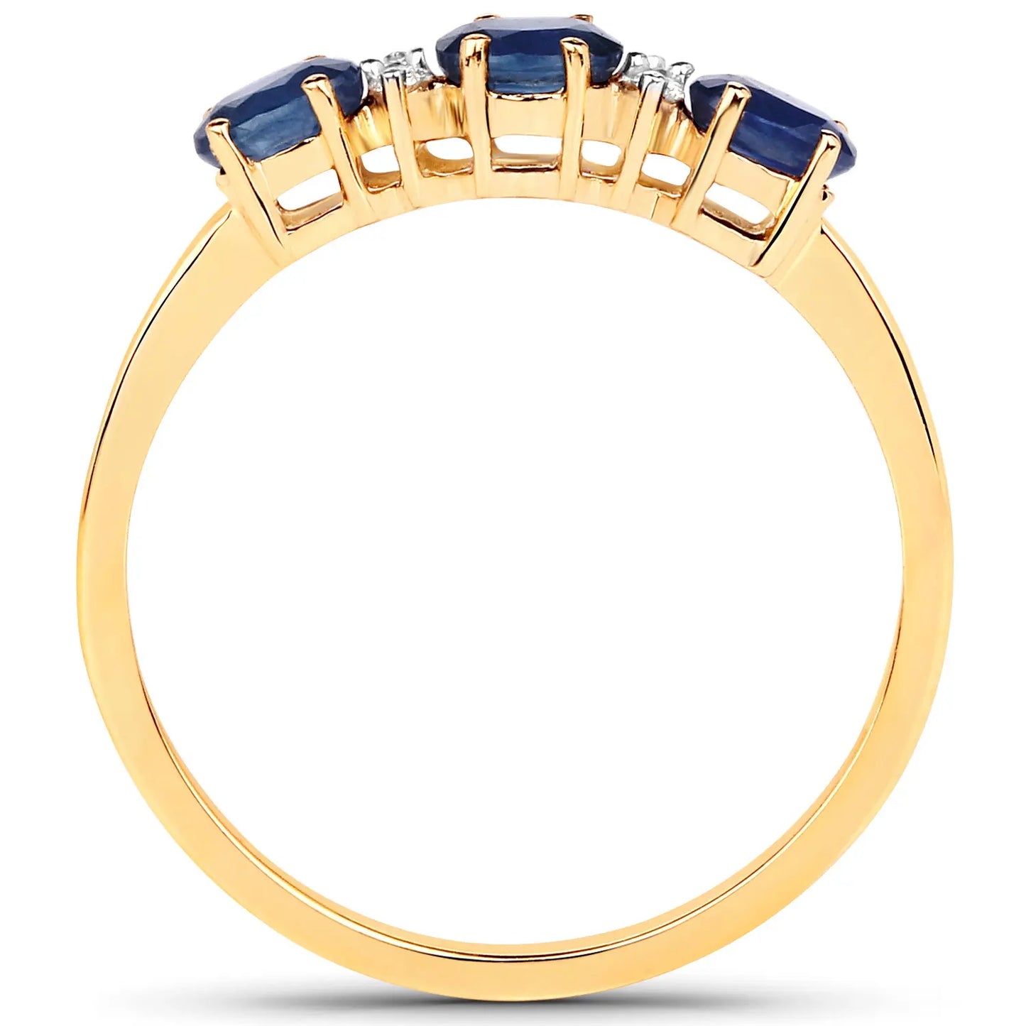 0.70ct natural blue sapphire and diamond ring ag & co jewellery