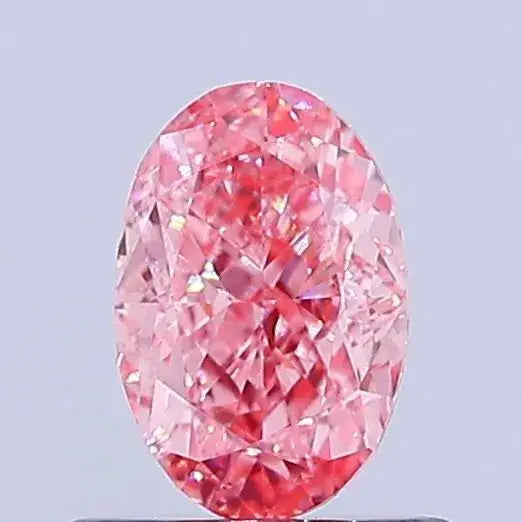 0.75ct Oval Lab Grown Diamond (Colour Fancy Vivid Pink, Clarity VS2, IGI Certified)