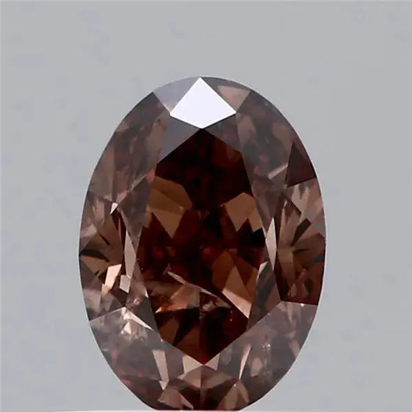 0.78ct oval natural diamond (colour fancy dark orangey brown, clarity i1, gia certified) ag & co jewellery